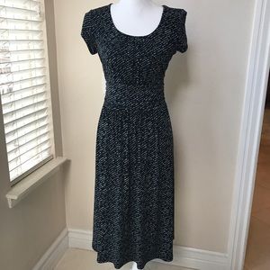 Alfani Short-Sleeved Print Dress A-Line Size M